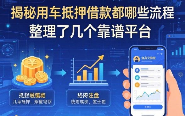 揭秘用车抵押借款都哪些流程,整理了几个靠谱平台