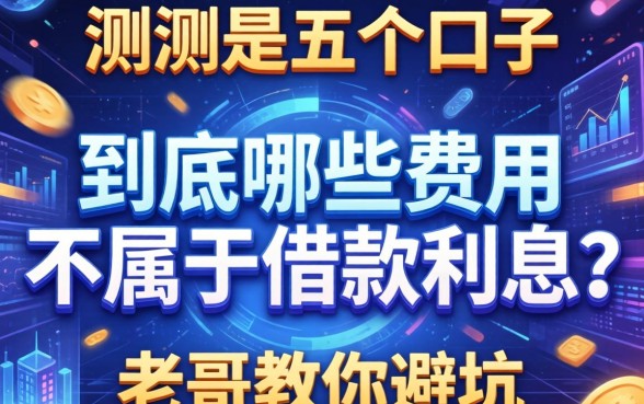实测这五个口子：到底哪些费用不属于借款利息？老哥教你避坑