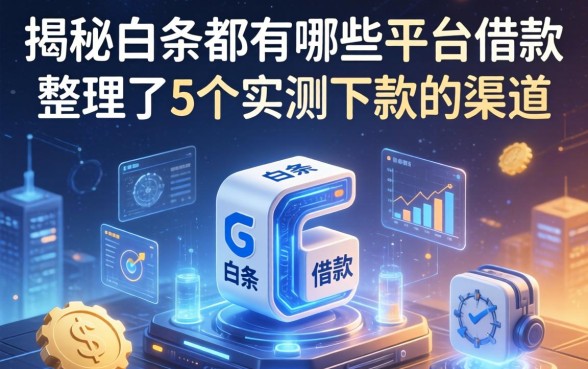 揭秘白条都有哪些平台借款,整理了5个实测下款的渠道
