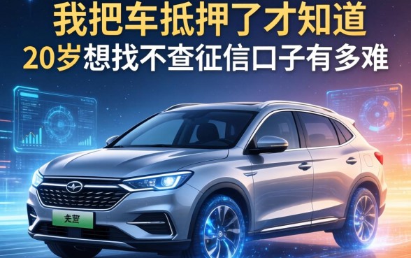 我把车抵押了才知道,20岁想找不查征信的口子有多难