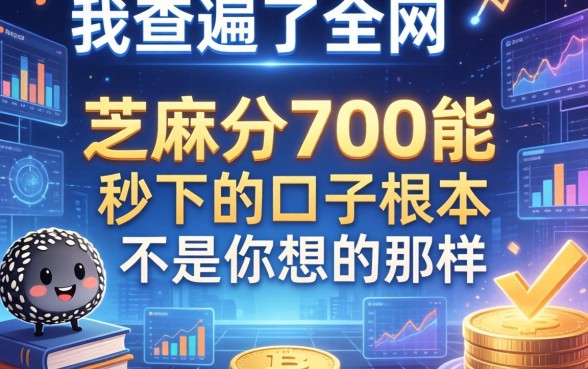 我查遍了全网,发现芝麻分700能秒下的口子根本不是你想的那样