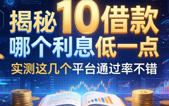 揭秘1万借款哪个利息低一点，实测这几个平台通过率不错
