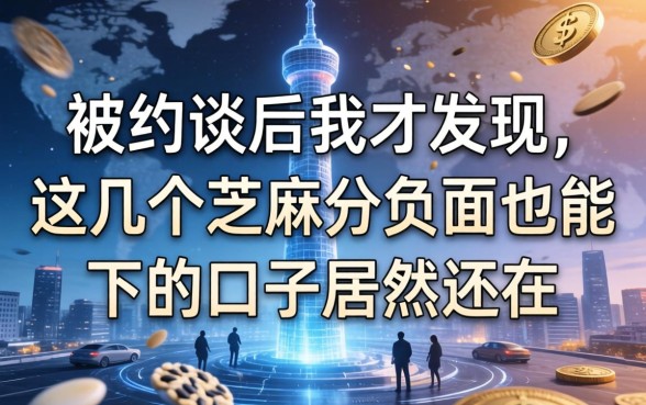 被约谈后我才发现,这几个芝麻分负面也能下的口子居然还在