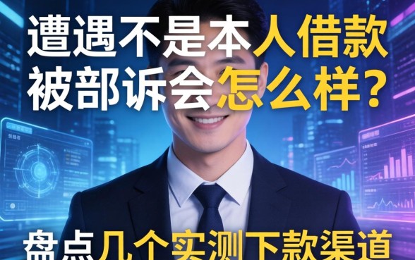 遭遇不是本人借款被起诉会怎么样？盘点几个实测下款渠道
