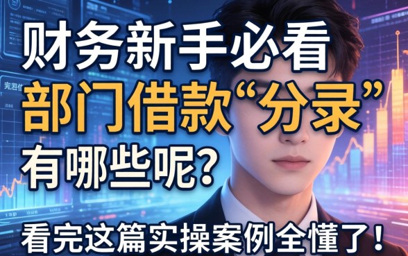 财务新手必看:部门借款的分录有哪些呢?看完这篇实操案例全懂了!