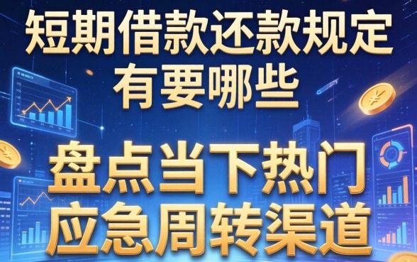 短期借款还款规定有哪些？盘点当下热门的应急周转渠道