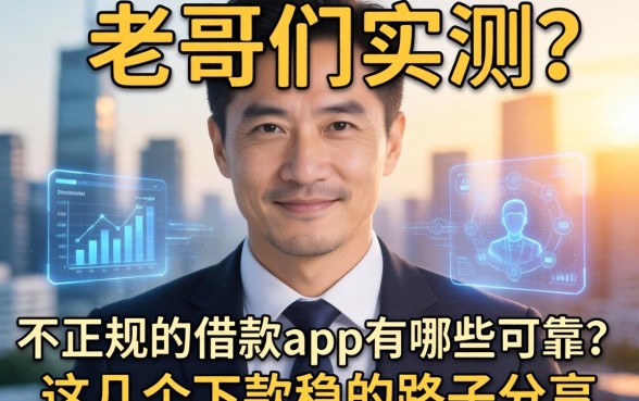 老哥们实测:不正规的借款app有哪些可靠?这几个下款稳的路子分享