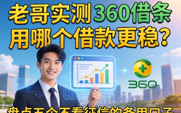 老哥实测:360借条用哪个借款更稳?盘点五个不看征信的备用口子