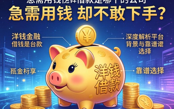急需用钱却不敢下手？洋钱罐借款是哪个公司的？深度解析平台背景与靠谱选择