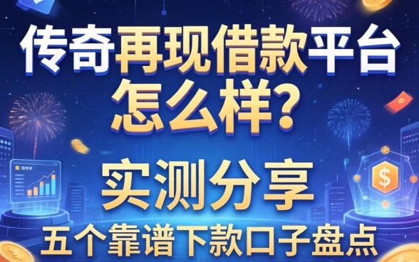传奇再现借款平台怎么样？实测分享与五个靠谱下款口子盘点
