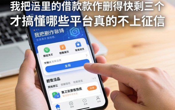 我把手机里的借款软件删得只剩三个，才搞懂哪些平台真的不上征信