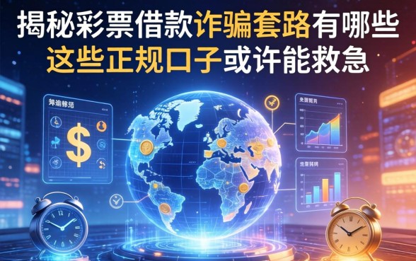 揭秘彩票借款诈骗套路有哪些,这些正规口子或许能救急