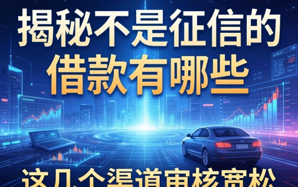 揭秘不是征信的借款有哪些，这几个渠道审核宽松