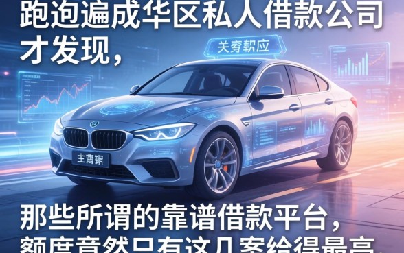 我跑遍成华区私人借款公司才发现，那些所谓的靠谱借款平台，额度竟然只有这几家给得最高