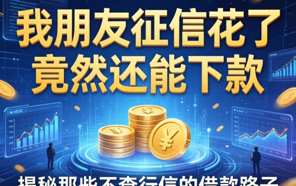 我朋友征信花了竟然还能下款，揭秘那些不查征信的借款路子