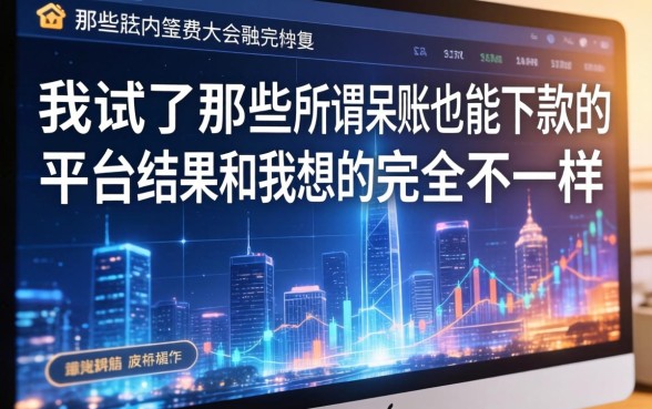 我试了那些所谓呆账也能下款的平台，结果和我想的完全不一样