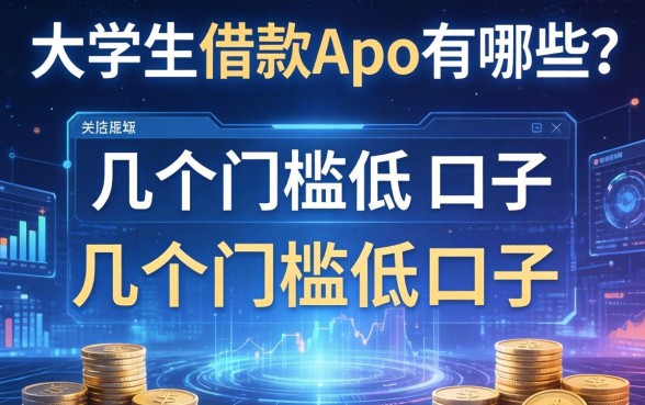 大学生借款apo有哪些？整理了几个门槛低的口子