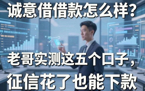 诚意借借款怎么样?老哥实测这五个口子,征信花了也能下款