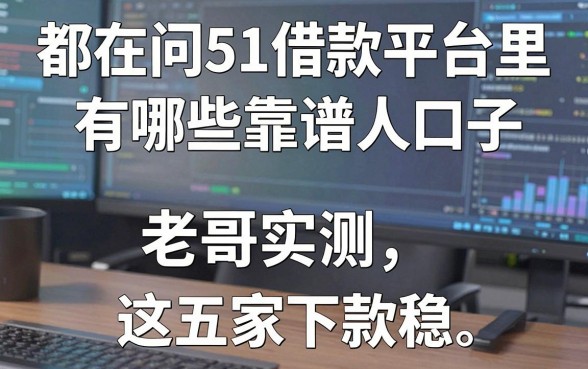 都在问51借款平台里有哪些靠谱口子,老哥实测这五家下款稳