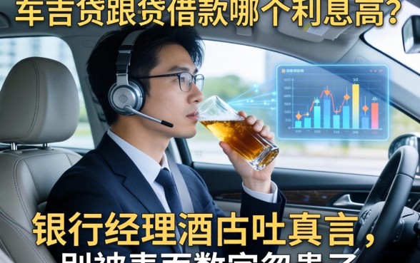 车贷跟借款哪个利息高?银行经理酒后吐真言,别被表面数字忽悠了