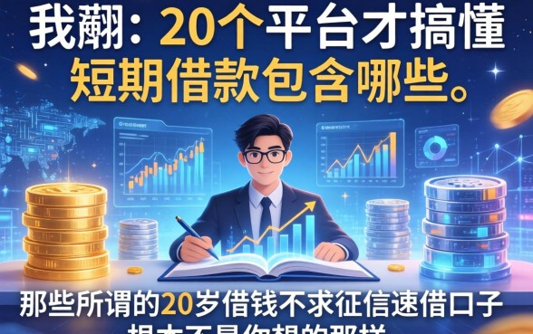 我翻了20个平台才搞懂短期借款包含哪些,那些所谓的20岁借钱不求征信速借口子根本不是你想的那样
