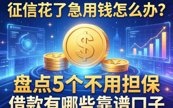 征信花了急用钱怎么办？盘点5个不用担保的借款有哪些靠谱口子