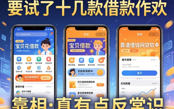 我试了十几款借款软件，发现宝贝花借款和靠谱借钱网贷软件的真相有点反常识