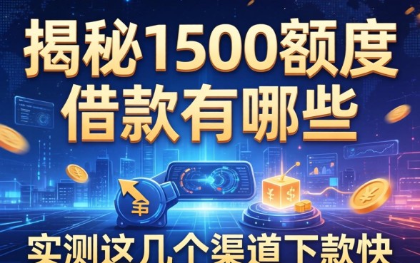 揭秘1500额度借款有哪些,实测这几个渠道下款快
