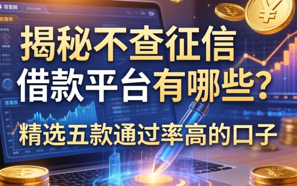 揭秘不查征信借款平台有哪些？精选五款通过率高的口子