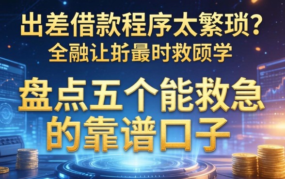 出差借款程序太繁琐？盘点五个能救急的靠谱口子