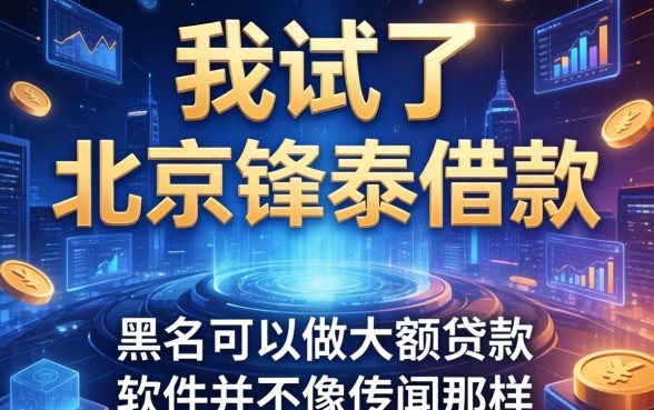 我试了北京锋泰借款，发现黑户可以做大额贷款软件并不像传闻那样