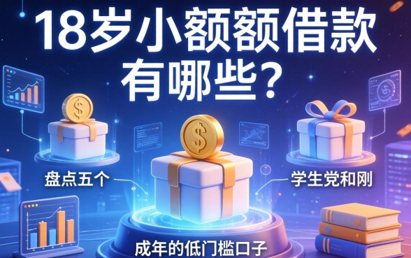 18岁小额度借款有哪些？盘点五个适合学生党和刚成年的低门槛口子