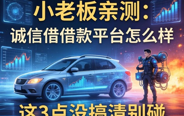 小老板亲测：诚信借借款平台怎么样，这3点没搞清别碰