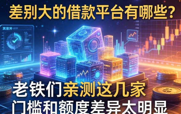 差别大的借款平台有哪些？老铁们亲测这几家门槛和额度差异太明显
