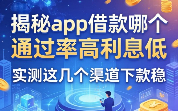 揭秘app借款哪个通过率高利息低,实测这几个渠道下款稳
