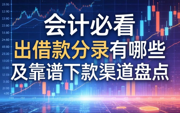会计必看：出借款的分录有哪些及靠谱下款渠道盘点