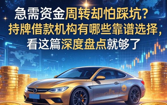 急需资金周转却怕踩坑？持牌借款机构有哪些靠谱选择，看这篇深度盘点就够了