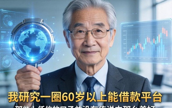 我研究了一圈60岁以上能借款的平台,发现那些不上征信的口子并没有传说中那么美好