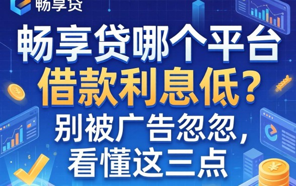 畅享贷在哪个平台借款利息低？别被广告忽悠，看懂这三点