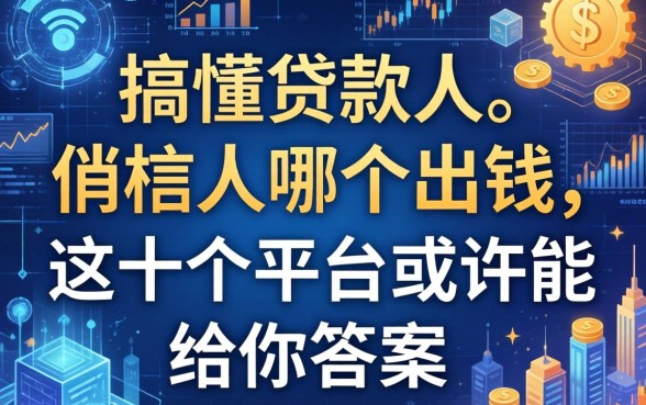 搞懂贷款人和借款人哪个出钱,这十个平台或许能给你答案
