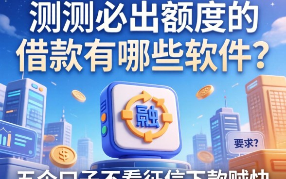 实测必出额度的借款有哪些软件？这五个口子不看征信下款贼快