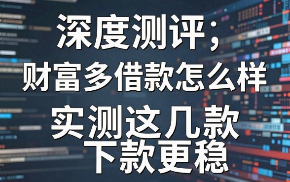 深度测评财富多借款怎么样,实测这几款下款更稳