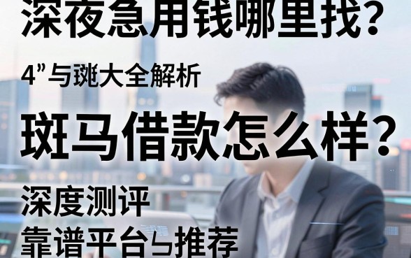 深夜急用钱哪里找?斑马借款怎么样?深度测评与靠谱平台推荐全解析
