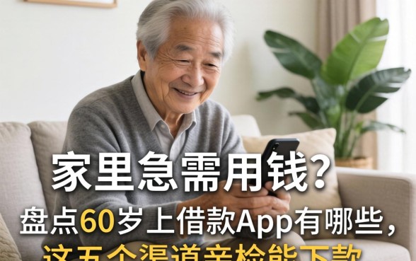 家里老人急需用钱？盘点60岁以上借款app有哪些，这五个渠道亲测能下款