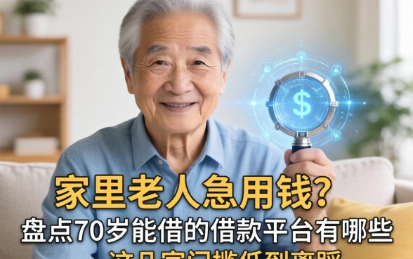 家里老人急用钱？盘点70岁能借的借款平台有哪些，这几家门槛低到离谱