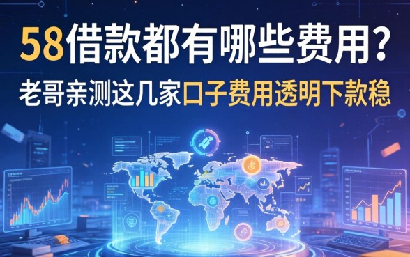 58借款都有哪些费用？老哥亲测这几家口子费用透明下款稳