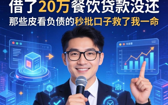 我借了20万餐饮贷款没还，那些不看负债的秒批口子救了我一命