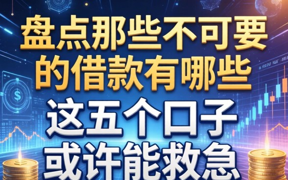 盘点那些不可要的借款有哪些,这五个口子或许能救急