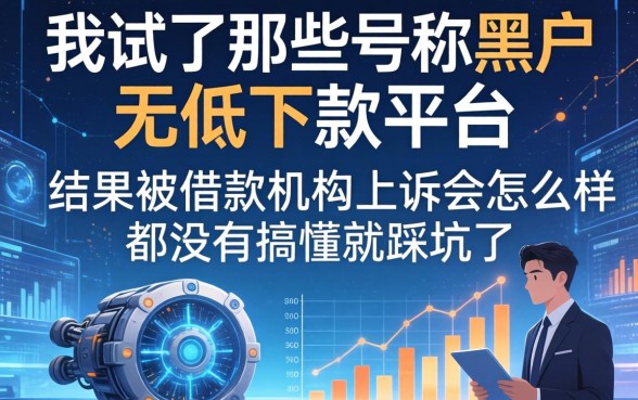 我试了那些号称黑户无条件下款的平台，结果被借款机构上诉会怎么样都没搞懂就踩坑了