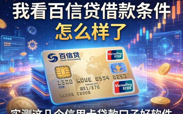 我看百信贷借款条件怎么样了,实测这几个信用卡贷款口子好软件